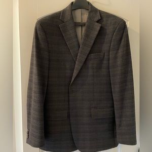 Michael Kors black plaid sports coat 40R